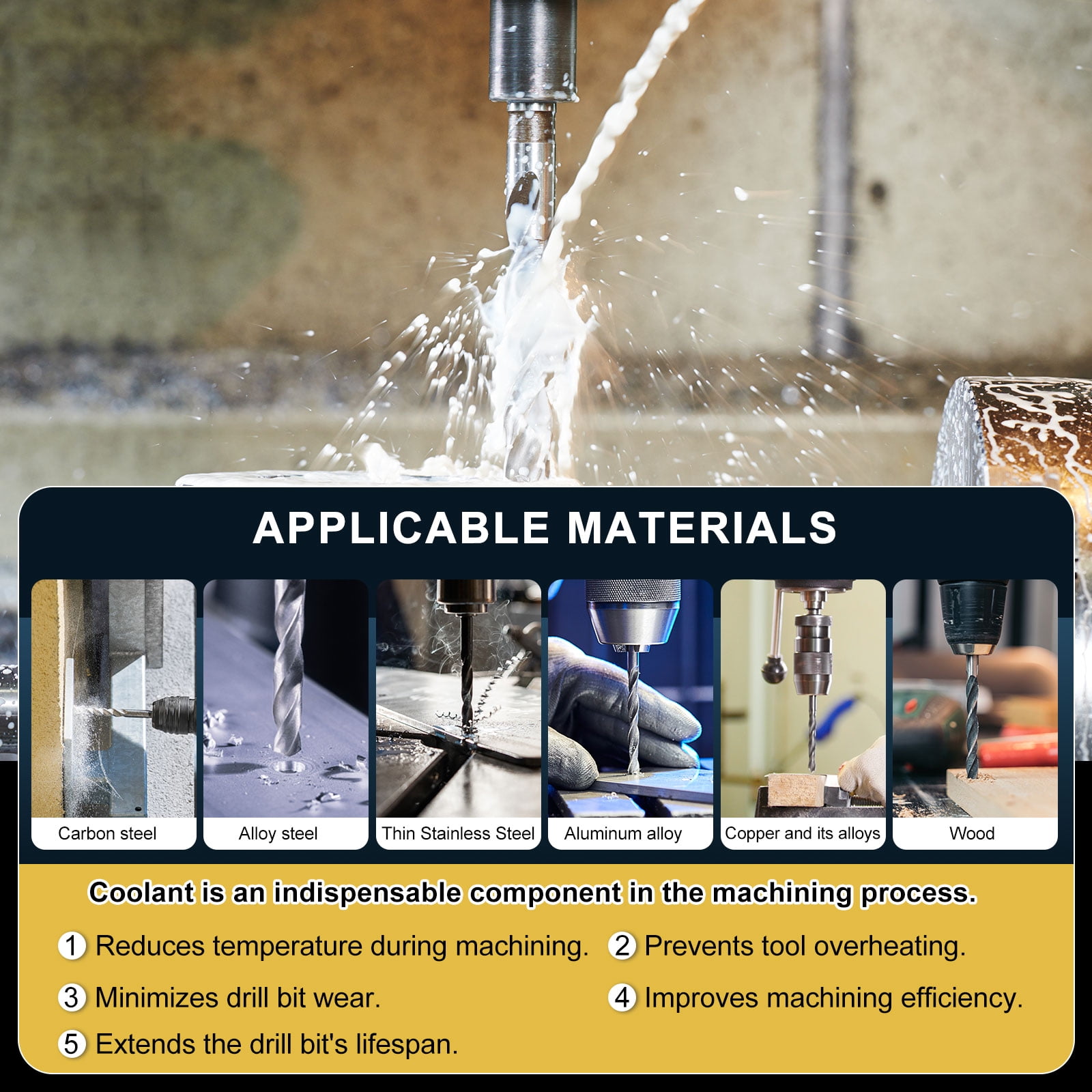 Uxcell 1/2" Drill Bit, Jobber Straight Shank 4341 High-Speed Steel 11 Drill Bit, Jobber Straight Shank 4341 High-Speed Steel 118° TiN Coated for Medium-hard Metal Steel Acrylic - 2 Pack