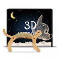 thumbnail image 5 of Folding LED Night Light Dog Wooden 3D Light Creative Bedroom Bedside USB Decorative Decoration Atmosphere Light Desk Light -FS1002, 5 of 5