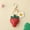 Hook style, variant on Exquisite Strawberry Bag Pendant Keychain - 3D Fruit-Shaped Charm for Keys, Bags, and Gifts | Soft, Durable, and Stylish Accessory Red