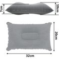 thumbnail image 2 of FrostHike 4 Pcs Grey Ultralight Inflatable Pillow Small Squared Flocked Fabric Air Pillow for Hiking,Camping,Traveling,Napping,Desk Rest,Neck &Lumbar Support, 2 of 5