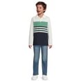 thumbnail image 3 of Wrangler Boys’ Striped Polo Shirt with Long Sleeve, 2-Pack, Sizes 4-18 & Husky, 3 of 5