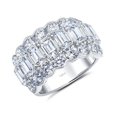thumbnail image 3 of Lafonn Red Carpet Sterling Silver Platinum Plated Simulated Diamond Ring (9.28 CTTW), 3 of 5
