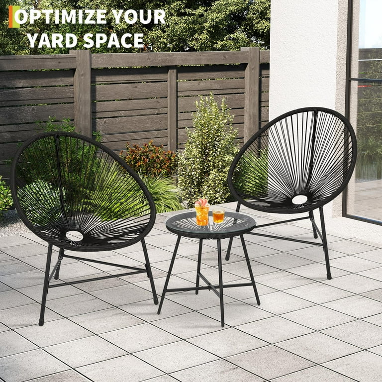 Studyset Piece Acapulco Chair Set,All-Weather Modern Patio