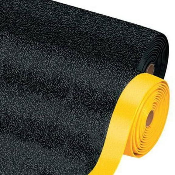 Box Partners Premium Anti-Fatigue Mat 2' x 8' Black/Yellow 1/Each MAT255BY
