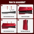 thumbnail image 3 of Slim Disc Edition Cover Plates with Cooling Vents for New PS5 Slim Console, Shell Panels for PlayStation 5 Slim Accessories Protective Replacement Faceplate (Volcanic Red), 3 of 5