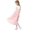 thumbnail image 3 of High Waisted Ruffle Soft Cotton Long Maxi Skirts with Elastic Waistband for Kid Girls 3-14 Years, 3 of 5