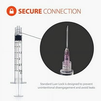 EasyTouch Luer-Lock Syringe Barrel, 3ML Syringe, Pack of 100