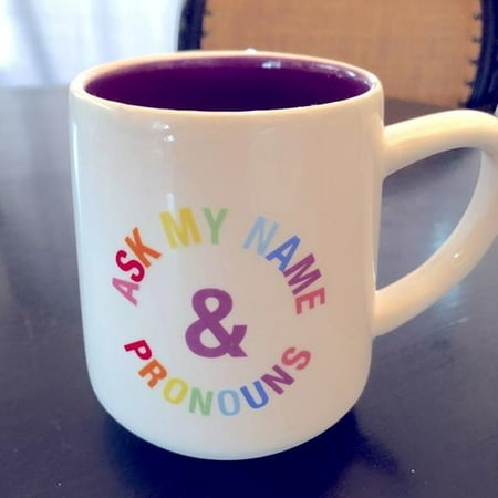 

Pride! Ask my Name & Pronouns Ceramic Mug
