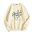 thumbnail image 1 of WEAIXIMIUNG Sweatshirts pour Femmes Tendance avec Mots Hauts de la Saint-Valentin Cœur Je t'Imprime Col Rond Manches Longues Sweatshirt, 1 of 3