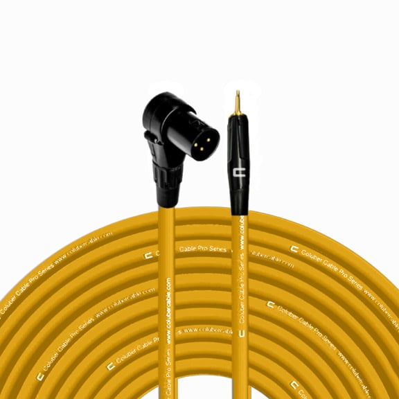 Coluber Cable Right Angle Male XLR - 3.5 TS Male 3-Pin Microphone Connector
