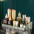 thumbnail image 1 of Bandeja organizadora de maquillaje, estuche porta cosméticos, vitrina de cosméticos de escritorio, organizador de almacenamiento de perfume para el cuidado de la piel Verde con Divisor Macarena estuche de almacenamiento de cosméticos, 1 of 8