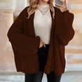 thumbnail image 2 of iHPH7 Open Front Cardigan for Women Fall Clothes Open Cardigans for Women Oversized Sweaters for Women Long Sleeve Cardigan for Women Knits Clothing Travel Cardigan Coffee L, 2 of 5
