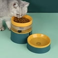thumbnail image 4 of Elevated Pet Food and Water Bowls Neck Protection Automatic Large Capacity One Piece Pet Bowl for Cats Dogs Green, 4 of 5