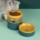 thumbnail image 4 of Cuencos elevados para comida y agua para mascotas, protección para el cuello, cuenco automático para mascotas de gran capacidad, de una pieza, para gatos, perros, verde, 4 of 5