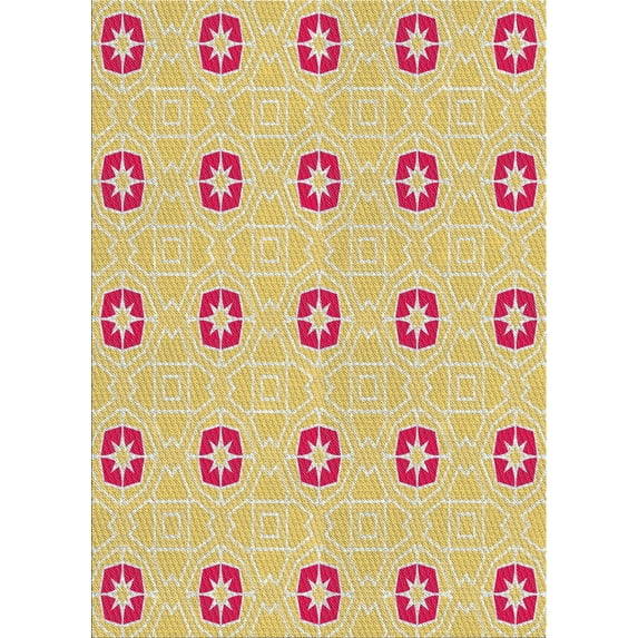 Ahgly Company Machine Washable Indoor Rectangle Transitional Gold Area Rugs, 8' x 12'