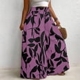 thumbnail image 2 of Womens Wide Leg Dress Pants Plus Size Flowy Floral Print Drape Lace Elasticity Wide Leg Casual Pants Drawstring Elastic Waist Comfy Loose Fit Dress Pants, 2 of 6