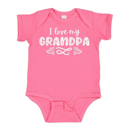 

Inktastic I Love My Grandpa with Hearts Gift Baby Boy or Baby Girl Bodysuit