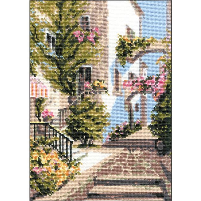 10 5 X 15 In The Italian Courtyard Counted Cross Stitch Kit 10 Count Walmart Com Walmart Com