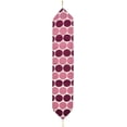 thumbnail image 5 of Violet Linen Chenille Circle Spots Pattern, Polyester Chenille Jacquard , with Tassels, Violet, 13 Inch x 70 Inch, Decorative Table Runner, 5 of 7