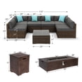thumbnail image 6 of Serein 8-Piece Sofa Set with Rectangular Fire Pit, 6 of 6
