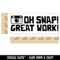 thumbnail image 2 of Oh Snap Great Work Camera Teacher Student School Self-Inking Rubber Stamp Ink Stamper - Purple Ink - Small 1-1/2 Inch, 2 of 7
