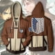 thumbnail image 2 of Sudadera de Anime Jersey con capucha Attack on Titan Eren Jaeger Cosplay disfraz chaqueta cremallera TopsBlancoL Deng Xun unisex, 2 of 2
