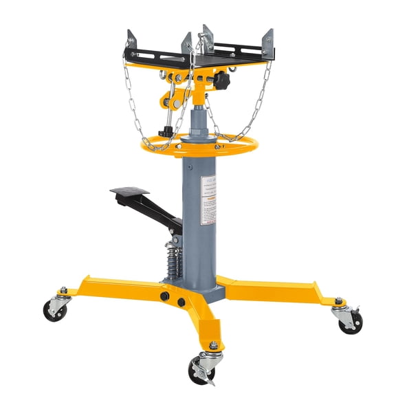 1322 LBS 2-Stage Hydraulic Transmission Jack, High-Lift Telescopic Transmission Lift with Foot Pedal and 360° Swivel Wheels for Garage & Auto Repair Shop