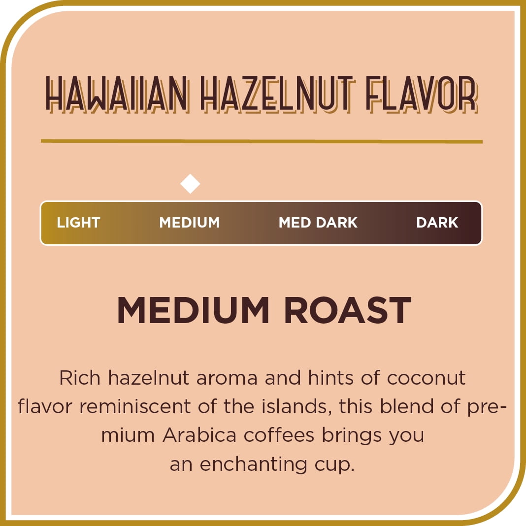 Don Francisco's Hawaiian Hazelnut Medium Roast Coffee - 55 K-Cup Compatible Single-Serve Pods - 100% Arabica with Coconut Flavor - Recyclable through Terracycle
