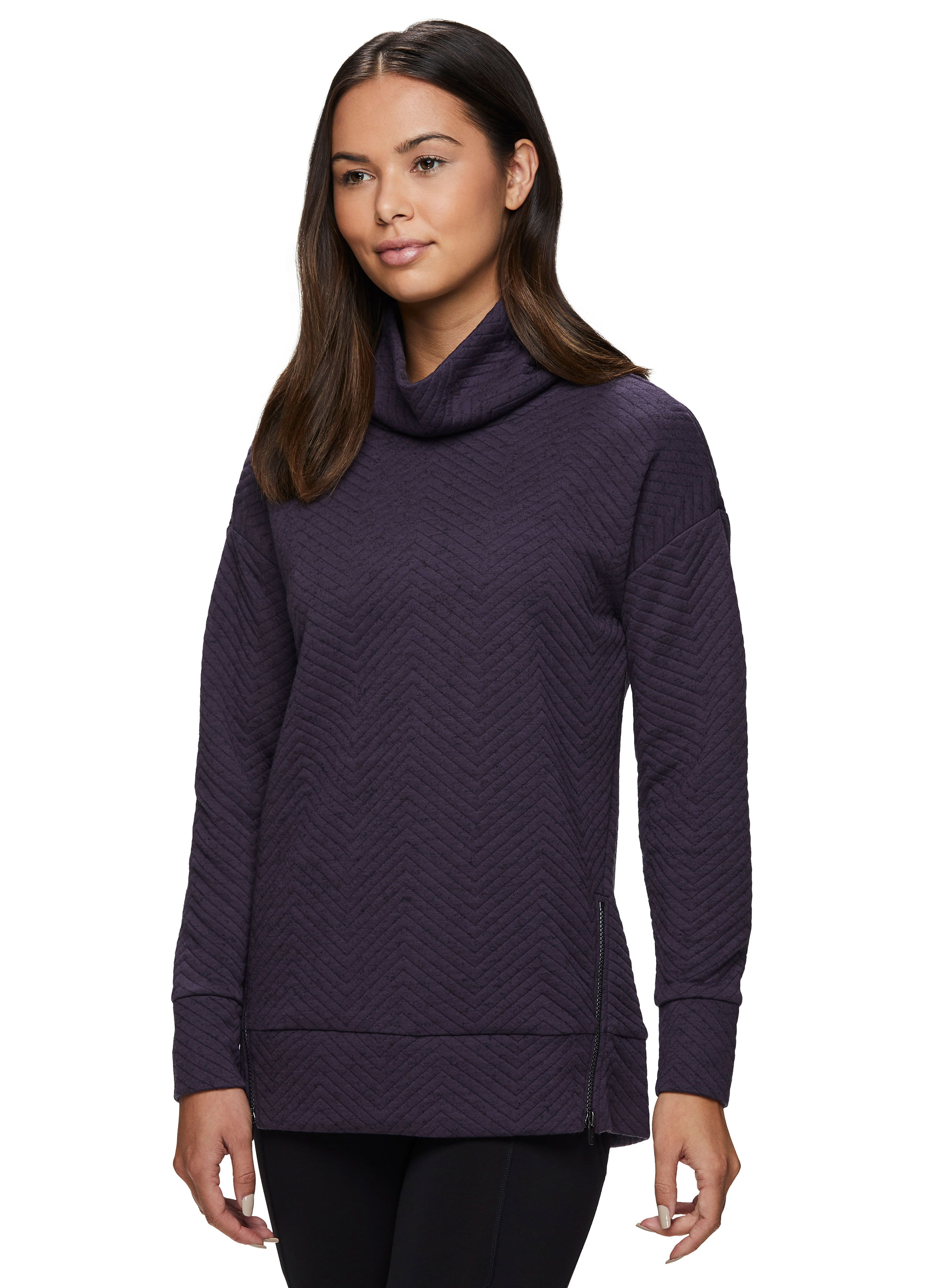 DRAGON VINES Womens Cowl Neck Stitching Striped Pullover Hoodies Drawstring Long Sleeve Pocket Casual Sweatshirts 