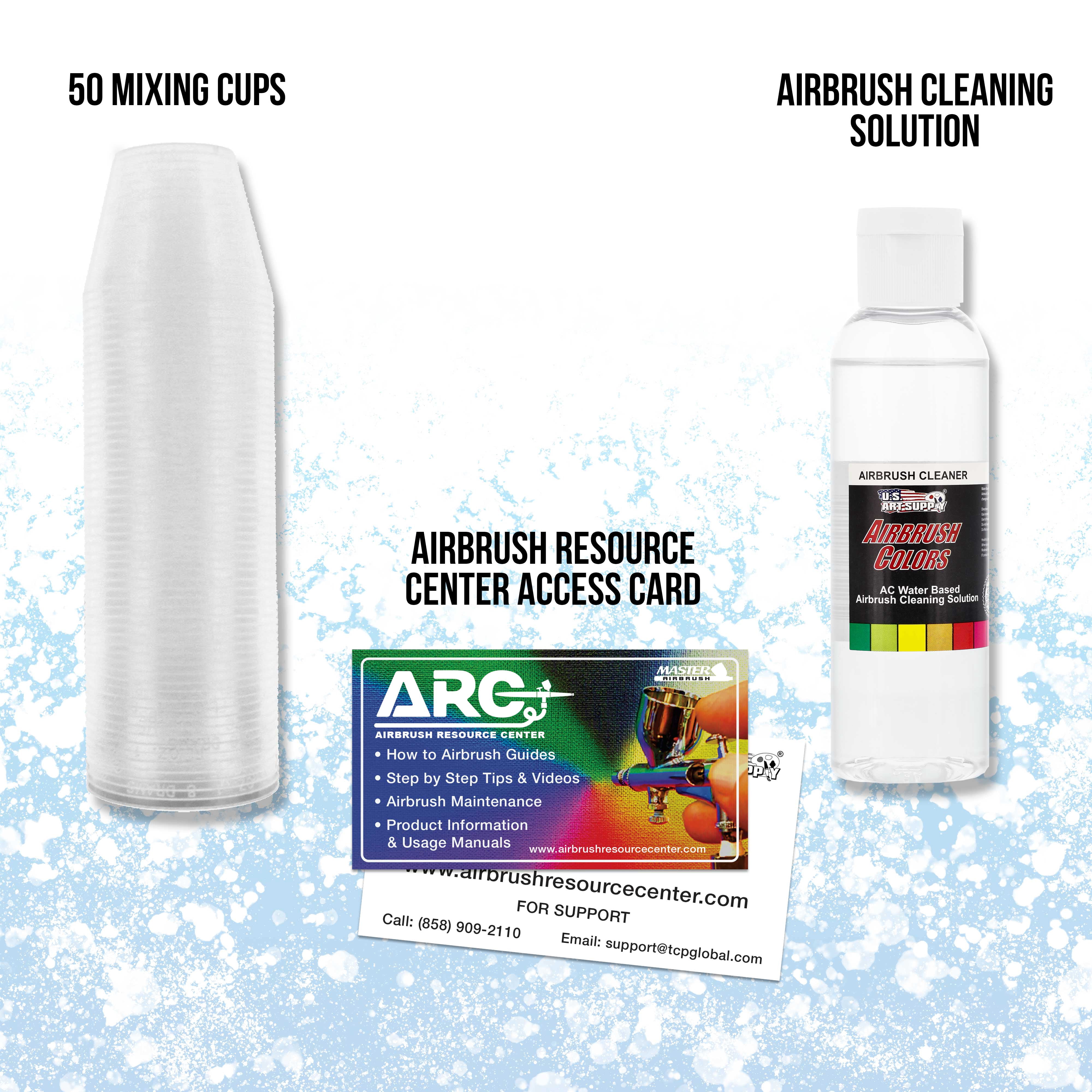 Master Airbrush Professional Airbrush Kit with Compressor, Air Hose and 12 Color US Art Supply Airbrush Paint Set with Cleaner & Paint Reducer