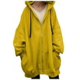 thumbnail image 1 of Veste Longue à Capuche pour Femmes Manteau d'Hiver Chaud à Fermeture Éclair Décontracté pour Temps Froid, 1 of 6