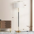 thumbnail image 6 of EDISHINE 65 inch Mid-Century Modern Floor Lamps for Living Room, Retro Floor Lamps with Remote, Contemporary Wooden Standing Lamp with Foot Switch, LED Bulb Included, 6 of 9