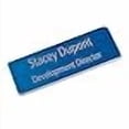thumbnail image 3 of PlaqueMaker Custom-Engraved Business Name Tag/ID with Magnet, Pin, or Tape Sky Blue w/White Engraving, 3 of 4