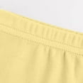 thumbnail image 4 of SERTG Children's Three-Piece Set Solid Color Yoga Pants Bottom Outwear Pants Skinny Elastic Waisted Yoga Pants for Kids 3-15 Years(Yellow,14-15 Years), 4 of 6