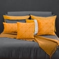 thumbnail image 2 of JWH Handmade Decorative Soft and Smooth Velvet Lumbar Pillow Case Covers for Simple Decor 18x18inch Golden, 2 of 10