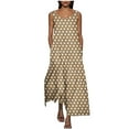 thumbnail image 3 of Horkkom Summer Dresses for Women Crewneck Sleeveless Maxi Dresses Casual Loose Polka Print Dresses with Pockets XL, 3 of 6