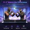 thumbnail image 4 of 17.3" Gaming Laptop 64GB DDR5 RAM 2TB SSD AMD Ryzen 9 8945HS Processor (Beat i9-13900H) Radeon 780M GPU-Computer with 100W Type-C AI-Enhanced Copilot VR Ready Backlit Keyboard Fingerprint Blue, 4 of 6
