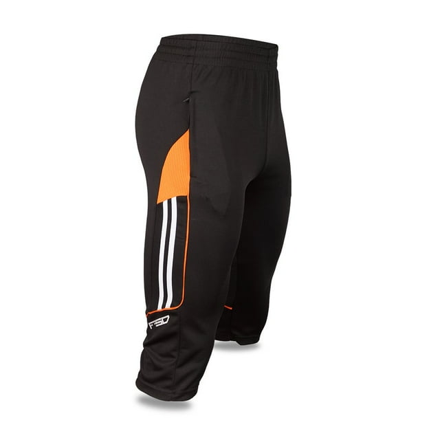 Shinestone Men's Outdoors Sports 3/4 Training Soccer Pants Running Pants (X-Large, Orange)