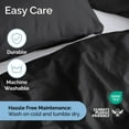 thumbnail image 7 of CGK Linens 2-Piece Premium Duvet Cover Set - Twin Size Soft Comforter Cover With Zipper & Matching Pillowcases, Black, 7 of 7