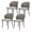Gray, variant on Daluvenix Dining Chairs Set of 4 PU Leather Kitchen Dining Chairs With Cushion Seat And Metal Legs, Easy Assembly, Gray