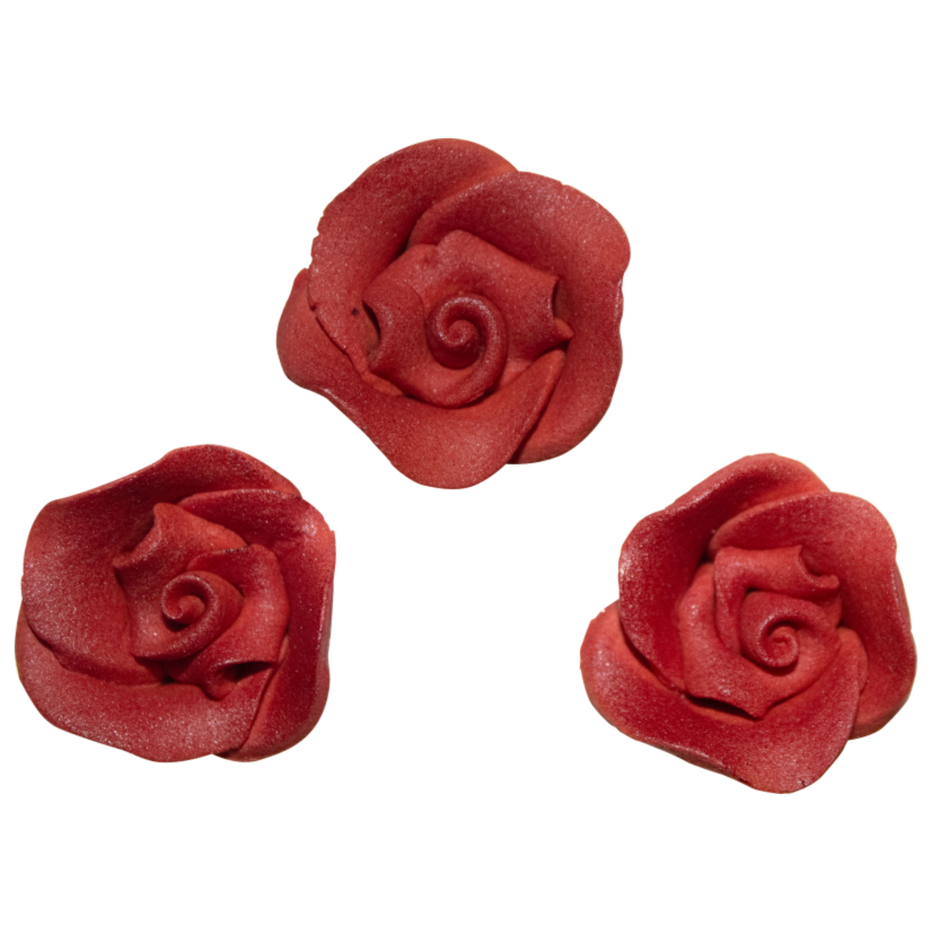 Wilton Medium Red Rose Royal Icing Decorations for Cake and Treats 8-Count 1.5 oz.
