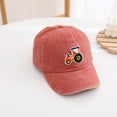 thumbnail image 3 of Baseball Cap Cute Embroidery Excavator Kids Baseball Hat Adjustable Cotton Trucker Cap Boys Girls Washed Vintage Cowboy Hat for Toddler Kid Khaki,One Size (2-8 Years), 3 of 3