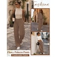 thumbnail image 4 of LIBRCLO Womens SweatPants with Pockets High Waist Wide Leg pants Solid Color Casual Fall Athletic SweatPants, 4 of 5