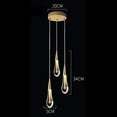 thumbnail image 7 of YWMJZEU Crystal Pendant Adjustable Hanging Lamp Lighting for Restaurant Hotel Entryway 3 Head, 7 of 7