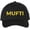 Black/Gold, variant on Mufti Embroidered Baseball Cap | Imam Text Faqih Islamic Men's Scholar Teacher Leader Hat (Khaki/Black)