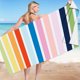 thumbnail image 4 of Toallas de Microfibra de La Serie Stripe Toallas de Baño Grandes Toallas de Playa, 4 of 7