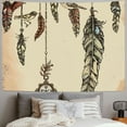 thumbnail image 2 of Orinice Feathers Clock Bird Tapestry Wall Hanging Unique Style Graphic Tapestries Home Wall Decor Art for Living Room Bedroom Apartment Farmhouse Dorm 50x40inch, 2 of 6