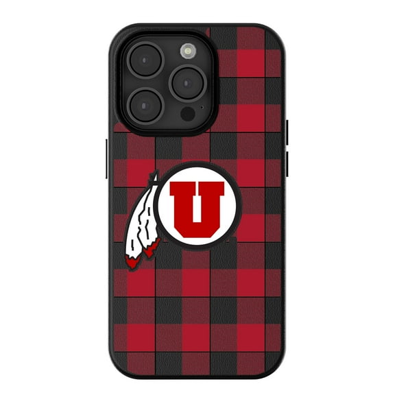 Keyscaper Utah Utes Plaid Magnetic Bump iPhone Case