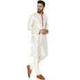 thumbnail image 5 of SKAVIJ Kurta Set for Men Long Sleeve Traditional Wear Dress Off-White M, 5 of 6