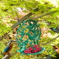 thumbnail image 3 of Sungmor comedero aves pared hierro fund., decoración colibrí lindo, baño agua pequeño; comedero/baño aves para cerca y pared, hermoso comedero verde para decoración pared jardín y patio trasero, 3 of 8